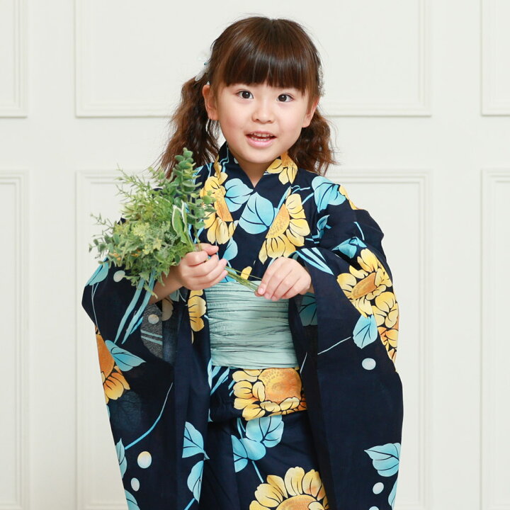 楽天市場】浴衣 子供 女の子 子供浴衣 浴衣 兵児帯 2点セット 140cm 