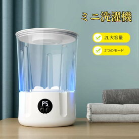 ミニ洗濯機 小型 ポータブル洗濯機 2L 軽量充電式 静音省エネ 本体防水 簡単操作 ベビー服 タオル 下着 ブラジャー 靴下 インナー小物用 赤ちゃん用 ペット用 キャンプ用 家庭 寮 アパート 車旅行 プレゼント ギフト 操作簡単