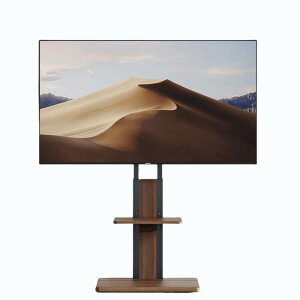 テレビスタンド ロータイプ キャスター付き 壁寄せ 32~75型 耐荷重55kg 耐震7 テレビ台 WALL 単品棚板 セット テレビ 対応 首振り 角度 調整 壁掛け風 おしゃれ シンプル ナチュラル ブラウン 木