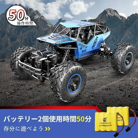 ラジコンカー オフロード 1/16 リモコンカー RCカー 4WD こども向け 人気 2.4Ghz 時速20km/h 充電式 バッテリー2個付き 防振 競技可能 車おもちゃ 誕生日