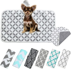 「着後レビューで特典」 【綿100% 肌触りもよく】カフェマット ペット用 犬 猫 防水 水分吸収 シート 滑り止め 折り畳み 軽量 コンパクト おしゃれ 持ち運び 便利 小型犬 お出かけ用 お散歩