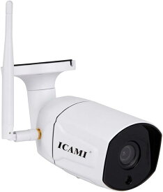 ICAMI 防犯カメラ 屋外 ワイヤレス 監視カメラ SDカード録画 留守 ネットワークカメラ 500万画素 簡単 設置 車上荒らし 家庭用 遠隔監視 スマホ マイク内蔵 防水 IPカメラ 屋内 無線