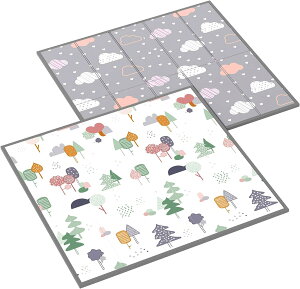 「着後レビューで特典」 GruFini プレイマット 赤ちゃん 折りたたみ 200×180×1cm 厚手 安全検査済み ベビーマット 防水 防音 ベビープレイマット 滑り止め おしゃれ ベビー 出産祝い 一枚入り