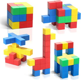 マグネットブロック 立体パズル 積み木 賢人パズル STEMおもちゃ 48PCS