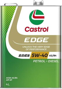 Castrol(JXg[) GWIC EDGE 5W-40 API SP, ACEA A3/B4 4L 4փK\/fB[[ԗp S