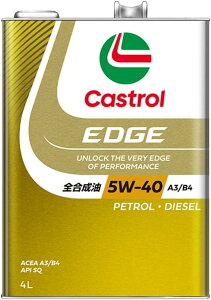 Castrol(�J�X�g���[��) �G���W���I�C�� EDGE 5W-40 API SP, ACEA A3/B4 4L 4�փK�\����/�f�B�[�[���ԗ��p �S������