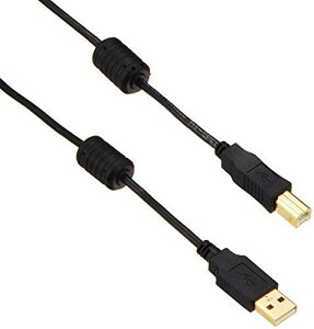 �G���R�� USB�P�[�u�� �yB�z USB2.0 (USB A �I�X to USB B �I�X) �t�F���C�g�R�A�t 2m �u���b�N U2C-BF20BK