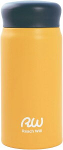 Reach Will魔法瓶 水筒350ml 軽量 真空2重構造ステンレスマグボトル 保温保冷 イエ ロー RAB-35MYE