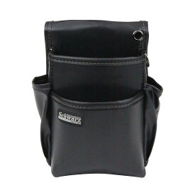 SK11 腰袋2段 水に強いPVCラミネートコーティング素材 SWZ-10 ブラック