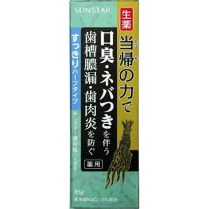 サンスター 薬用塩ハミガキ 生薬当帰の力 すっきりハーブ 85g 2本 