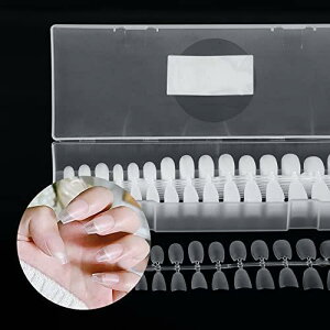 Annhua 透明 ネイルチップセット 270枚 超薄 艶消 ネイルチップ バレリーナ ショート クリアチップ サンディング不要 ネイル長さだしチップ ジェルネイル クリア 付け爪 ネイルチップ練習 ネイ