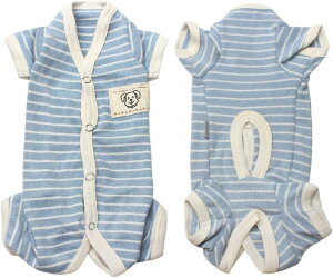 TONY HOBY 小型犬 術後服 男女別け 4足 オシッコ設計 犬用パジャマ 背中開き シンプル柄 100%コットン生地 小型犬術後ウエア 季節を問わず