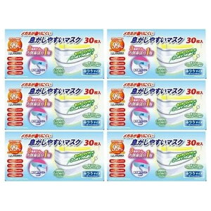 息がしやすいマスク 奥田薬品 メガネが曇りにくい 30枚ふつう 6箱セット