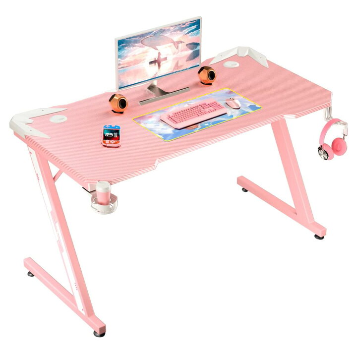 楽天市場】Victone ゲーミングデスク幅112cm*奥行60cm*高さ74.4cm 