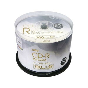 Lazos CD-R 700MB for DATA 1-52{Ή 1L^p zCgChΉ 50g XshP[X L-CD50P