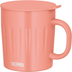サーモス 真空断熱マグカップ 550ml コーラルピンク エンボス加工 大容量モデル 食洗機対応 スープも楽しめる JTA-550 CP