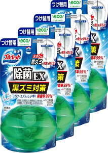【まとめ買い】液体ブルーレットおくだけ除菌EX トイレタンク芳香洗浄剤 パワースプラッシュ 詰め替え用 70ml×4個