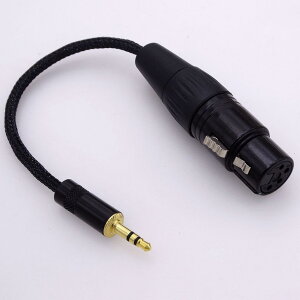 1/8 3.5mm Male to 4-pin xlr female balanced audio adapter Headphone TRS Car Audio Adapter 4 core Silver plated Cable