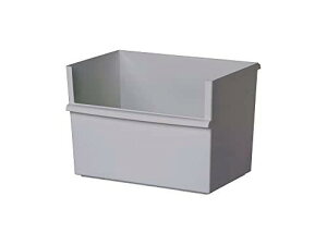 ライクイット (like-it) 収納ボックス 小物収納 収納ケース コンテナー ワイド 深型 約幅38x奥26.8x高26cm グレー 日本製 JTRー01 リサイクルプラスチック30%以上配合 玄関収納 下駄箱 お出かけグッ