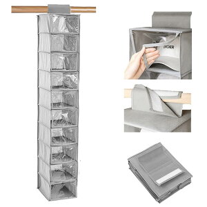 帽子掛け 帽子 収納ケース 野球帽ラック 大容量 10段 帽子ディスプレイ 吊り下げ収納 折りたたみ 多機能 省スペース クローゼット (ダストカバー付き, フックを送る)