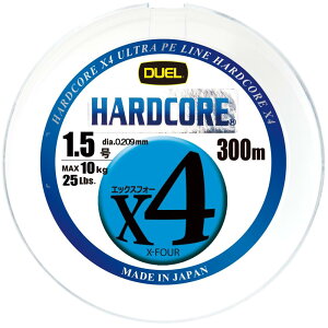 DUEL (fG) PEC ނ莅 HARDCORE X4 y C ނ胉C ދ x x z 1.5 300m 5F/CG [}[LO H3385N-5CBL