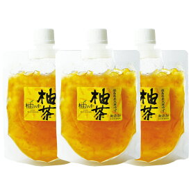 【※送料込み】木頭ゆず柚茶200g　チューブタイプ3袋セット　国産100％　添加物不使用　yuzurikko　徳島　ドリンク　ヨーグルト　かき氷　パンケーキ
