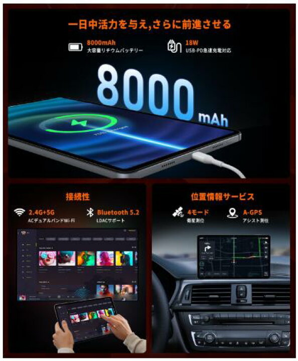 楽天市場】【送料無料】 Android14 タブレット 12インチ G99 Hitabt 