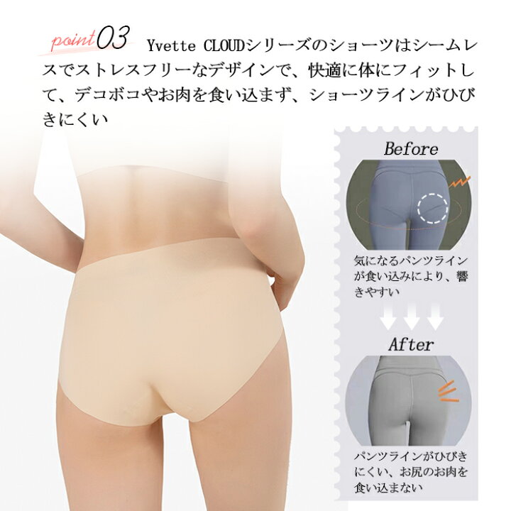 楽天市場 イベット Yvette レディースショーツ デイリー 下着 シームレスショーツ フリーサイズ インナー レディース 女性 ショーツ パンツ パンティー 快適 薄型 女性用 ストレスフリー ノーマル 無地 伸縮性 抗菌 締め付け感なく スダンダード イベット楽天市場店