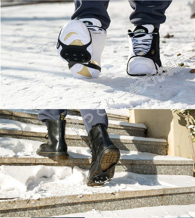 楽天市場 送料無料 最新モデル 靴 滑り止め 靴下 靴底 足袋 凍結 テープ 雪 6本爪 足袋 雪対策 ハイヒールにも対応 レディース メンズ すべり止め シート 雪道スパイク アイススパイク 滑らない 携帯スパイク スノースパイク シューズ ばってりー 楽天市場店