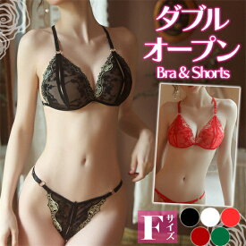 【新規向け10%OFFクーポン有】セクシーランジェリー オープンショーツ 2点セット 穴あき下着 セクシー ランジェリー 超過激 下着 上下セット セクシーランジェリー 股割れ エロ下着 レディース ランジェリー オープンブラ 下着 ブラセット 紐パン セクシー