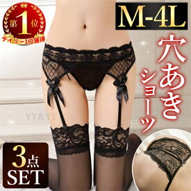 【1000円OFFクーポン有】ガーターベルト ストッキング セクシーランジェリー 穴あき 超過激 大きいサイズ XL 3L 4L ガーターベルト セクシー ランジェリー 下着 穴あき下着 エロ エロ下着 股割れ 肌着 部屋着 インナー ガーターストッキング ニーハイ ルームウェア 透け