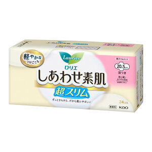 ロリエ しあわせ素肌 超スリム 多い昼〜ふつうの日用 羽つき 20.5cm 24個入 花王