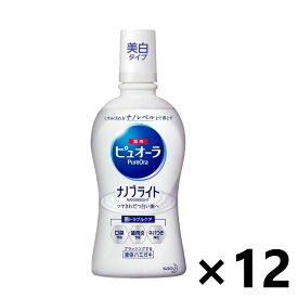 【送料無料】薬用ピュオーラ ナノブライト 液体ハミガキ 400mlX12本 花王