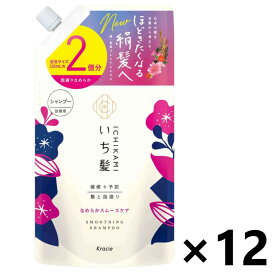 【送料無料】いち髪 なめらかスムースケア シャンプー つめかえ用 2回分 660ml×12袋 クラシエ