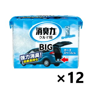 【送料無料】クルマの消臭力 BIG ウォータリースカッシュ 900gx12個 消臭・芳香剤 エステー