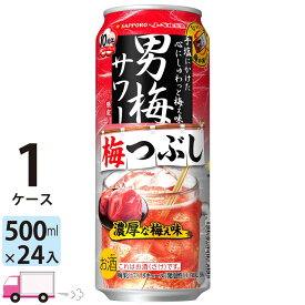 【送料無料※一部地域除く】 サッポロ 男梅サワー 梅つぶし 500ml 24本 1ケース