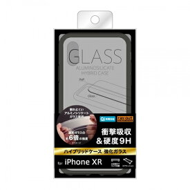 【在庫処分】レイアウト iPhone XR ハイブリッドガラスケース 強化ガラス RT-P18CC11/BM 【送料無料】4562357042424