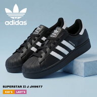 アディダス スーパースター II J ADIDAS スニーカー レディース キッズ ブラック 黒 SUPERSTAR II J JH99…