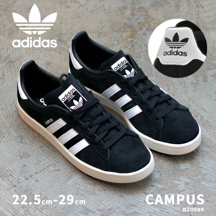 楽天市場 アディダス キャンパス スニーカー メンズ レディース Adidas Originals Campus オリジナルス ブラック ホワイト Adidas Bz0084 トレフォイル ロゴ 定番 カジュアル ランニング 通学 靴 シューズ 黒 Z Craft