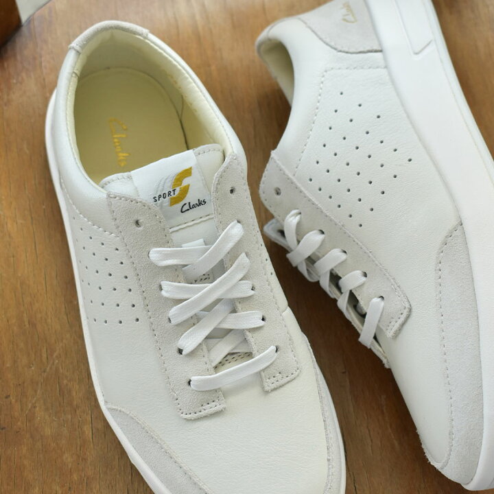 楽天市場 クラークス Clarks スニーカー レディース ヒーローエアレース レザー シューズ 本革 おしゃれ ホワイト 白 Hero Air Lace 2615 きれいめ カジュアル フォーマル シンプル ブランド 大人 ローカット 軽量 通気性 Z Craft