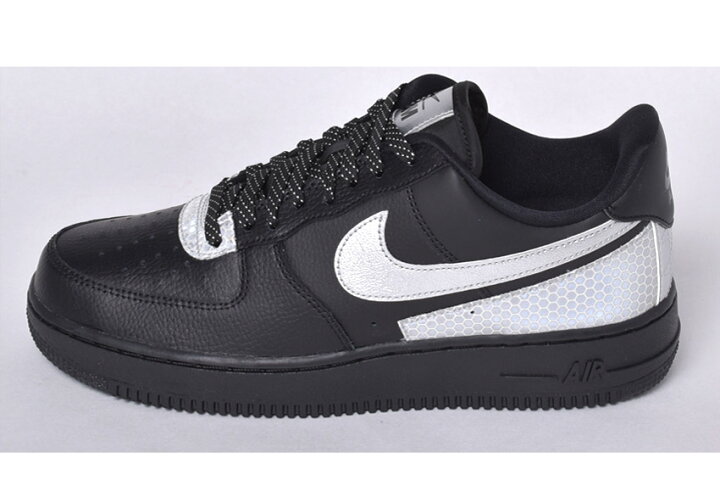 楽天市場 さらに500円引きcp 対象 ナイキ エアフォース1 07 Lv8 3m Nike スニーカー メンズ 黒 ブラック Air Force1 07 Lv8 3m Ct2299 靴 シューズ ローカット おしゃれ ブランド スポーツ ストリート カジュアル 定番 反射 リフレクター シルバー Z Craft