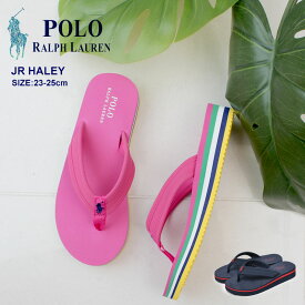 ポロ ラルフローレン JR HALEY POLO RALPH LAUREN サンダル レディース キッズ ジュニア 子供 ピンク ネイビー 紺 男の子 女の子 子ども ラルフ ビーチサンダル ビーサン シューズ 靴 アウトドア レジャー カジュアル シンプル