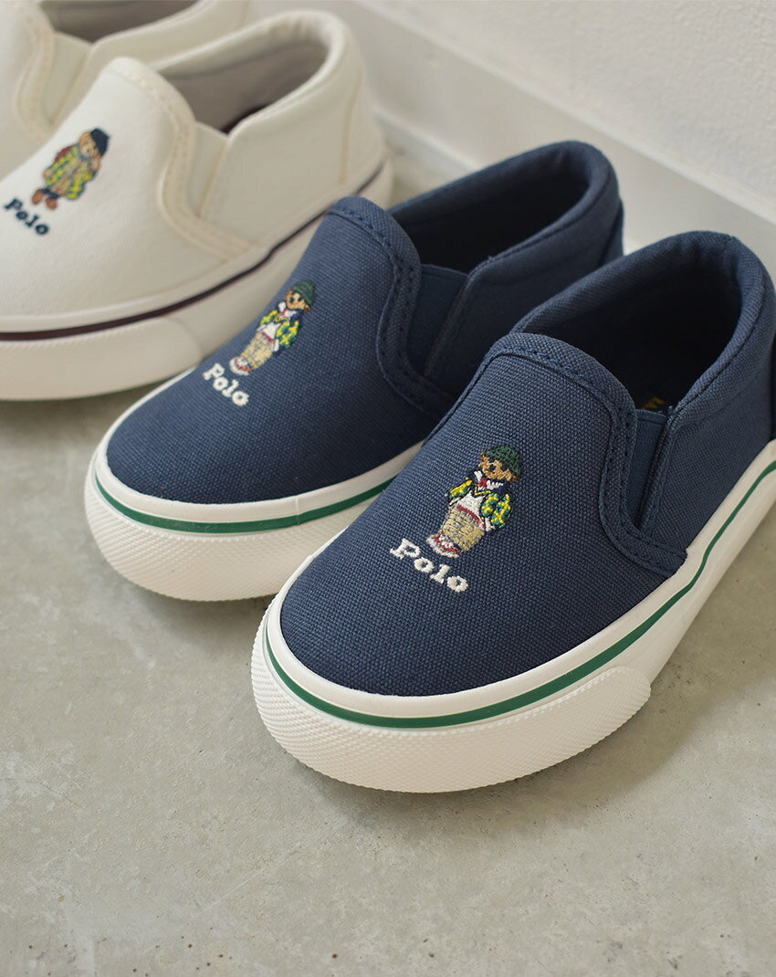 ポロ ラルフローレン TD キートン スリッポン ベア POLO RALPH LAUREN スニーカー キッズ ジュニア 子供 ポロベア 女の子 男の子 ネイビー 紺 TD KEATON SLIP ON BEAR RF104028 RF104013 RF104246 RF104260 靴 シューズ ローカット|slz| - メイン画像 2