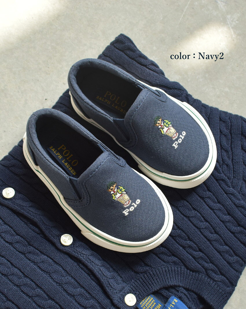 ポロ ラルフローレン TD キートン スリッポン ベア POLO RALPH LAUREN スニーカー キッズ ジュニア 子供 ポロベア 女の子 男の子 ネイビー 紺 TD KEATON SLIP ON BEAR RF104028 RF104013 RF104246 RF104260 靴 シューズ ローカット|slz| - メイン画像 4
