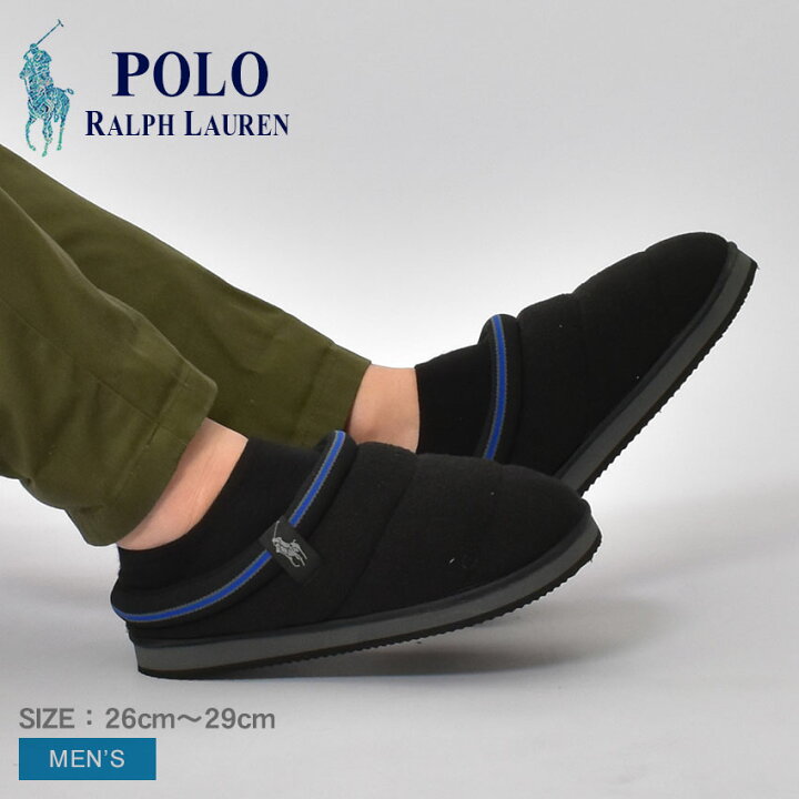 楽天市場 さらに50円引きcp 対象 ポロ ラルフローレン スリッパ メンズ スリッポン サットンスカッフ Polo Ralph Lauren 冬用サンダル ルームシューズ モカシン ボア おしゃれ シンプル プレゼント Sutton Scuff Rf 室内履き 外履き カジュアル Z Craft