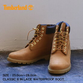 ティンバーランド CLASSIC 6 IN LACE WATERPROOF BOOT TIMBERLAND ブーツ メンズ ブラウン 茶 TB118094231 シューズ 靴 靴紐 レースアップ 本革 ストリート カジュアル シンプル 防水 はっ水 撥水 保温性 耐久性 クッション性 グリップ力