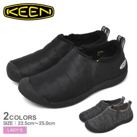 【店内全品★P2倍！】キーン ハウザー ツー KEEN スニーカー レディース ブラック 黒 グレー HOWSER II 1023981 1025620 シューズ 靴 ブランド シンプル アウトドア 軽量 おしゃれ コンフォートシューズ 旅行 あったか 楽ちん ボア スリッポン フェルト