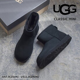 アグ クラシックミニ UGG ムートンブーツ メンズ ブラック 黒 ブラウン シープスキン 本革 ショート丈 防寒 ウールライニング 軽量ソール 冬ブーツ 雪対応 日常履き おしゃれ 履きやすい