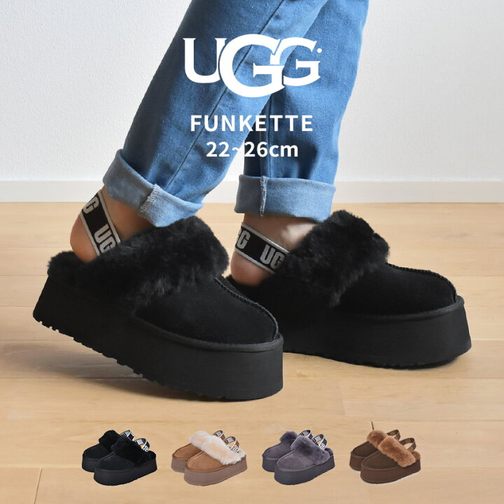 楽天市場】アグ ファンケット UGG サンダル レディース ブラック 黒 