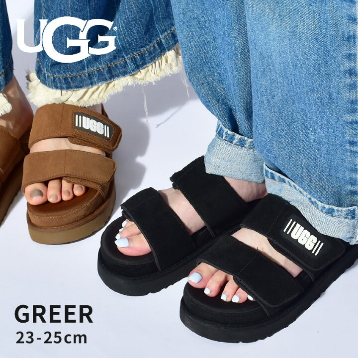 楽天市場】アグ GREER UGG サンダル レディース ブラック 黒 